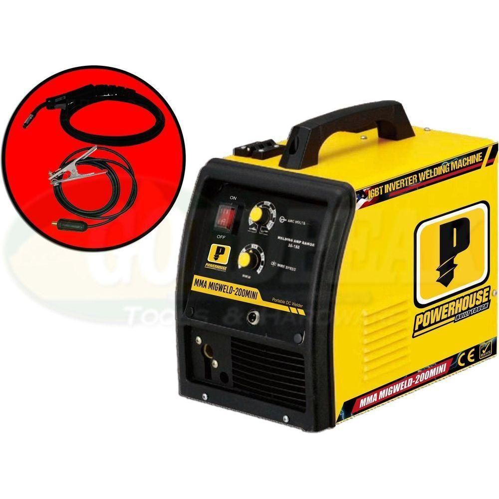 Powerhouse MIGWELD-200 MINI MIG Welding Machine (Fluxcored) - Goldpeak Tools PH Powerhouse Powerhouse MIGWELD-200 MINI MIG Welding Machine (Fluxcored) - Goldpeak Tools PH Powerhouse